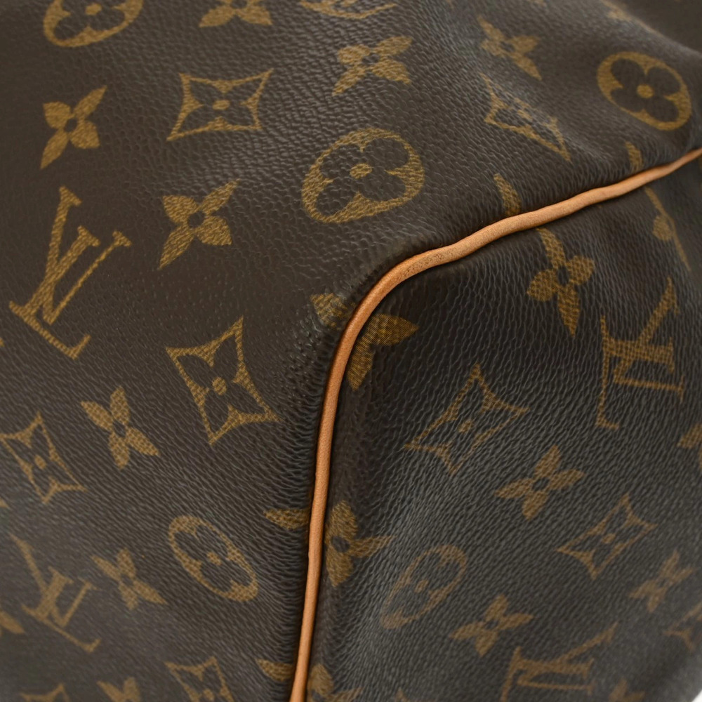 LOUIS VUITTON Monogram Keepall Brown Canvas Boston Bag - Picture 7 of 11